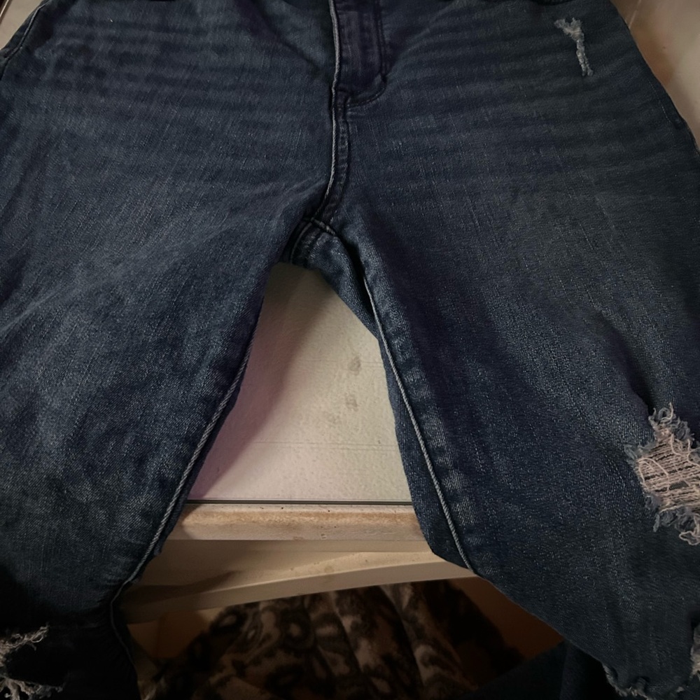 PacSun Denim Distressed Skinny Jeans High Rise w/Frayed Ankle Great Condition - Picture 2 of 6